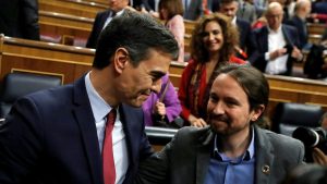 Pedro Sanchez y Pablo Iglesias (Ley eutanasia)