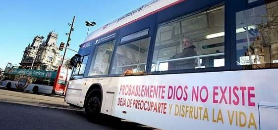 Campaña atea en España para intentar demostrar que Dios no existe