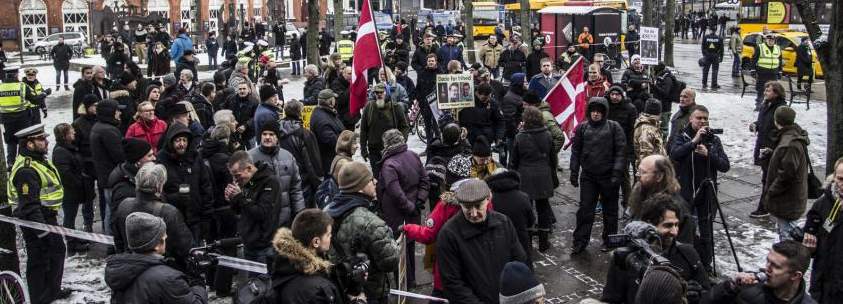 Manifestación contra el islamismo extremista en Copenhague