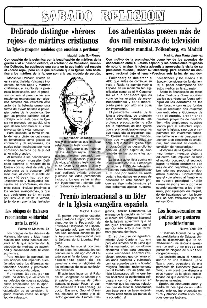 José Delicado y la beatificación de 1992.