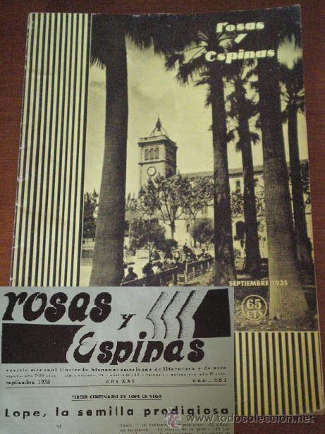 Portada de Rosas y Espinas en septiembre de 1935.
