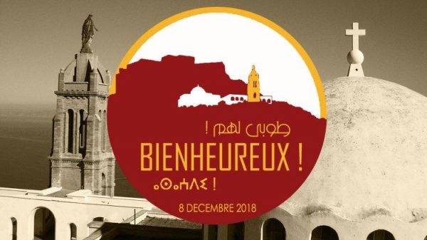 Cartel de la beatificación de Orán (Argelia) 8 de diciembre de 2018.