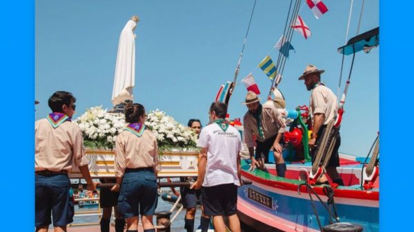 Papa JMJ. La Virgen de Fátima llega a Lisboa en barco