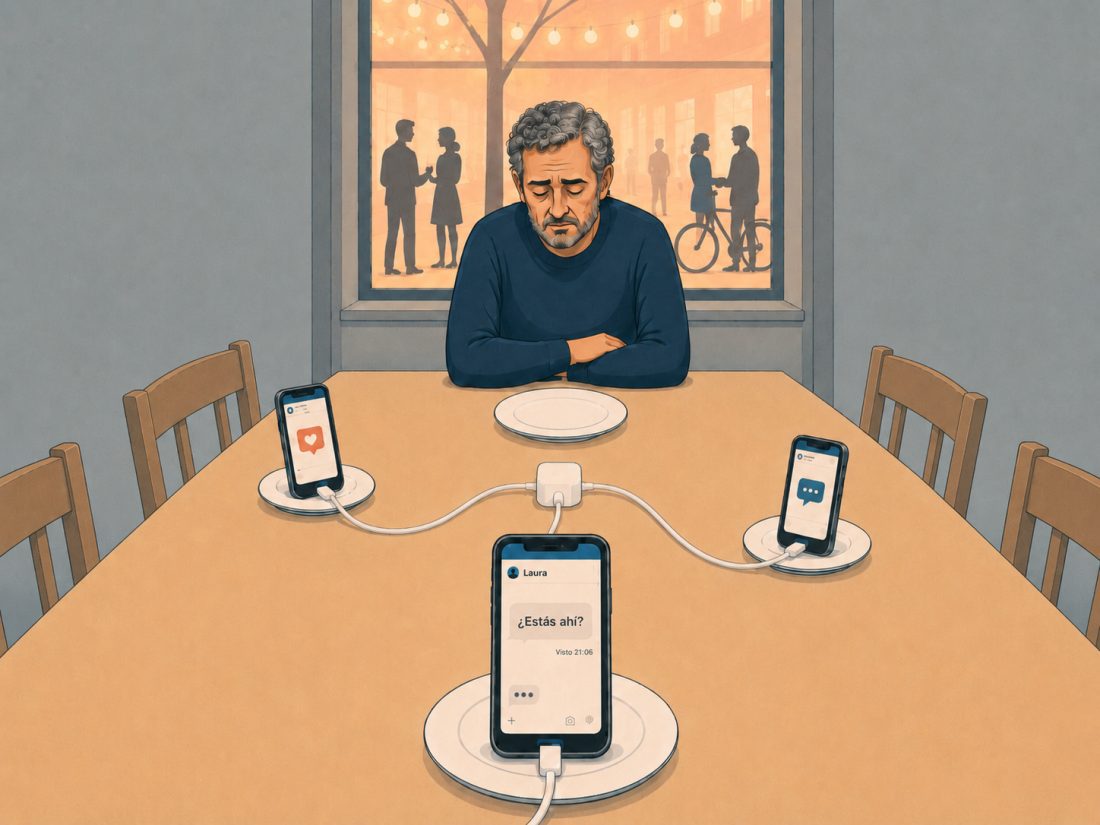 redes sociales soledad conexión