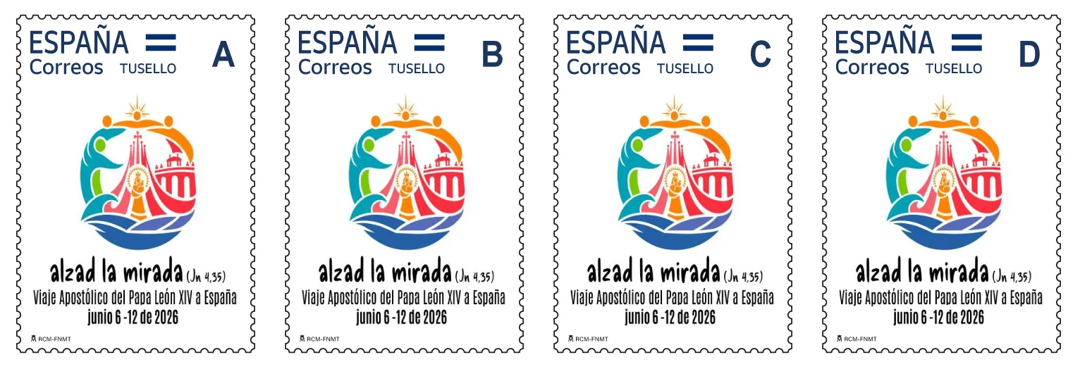 sello correos visita papa león españa